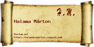 Halama Márton névjegykártya