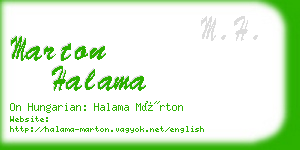 marton halama business card